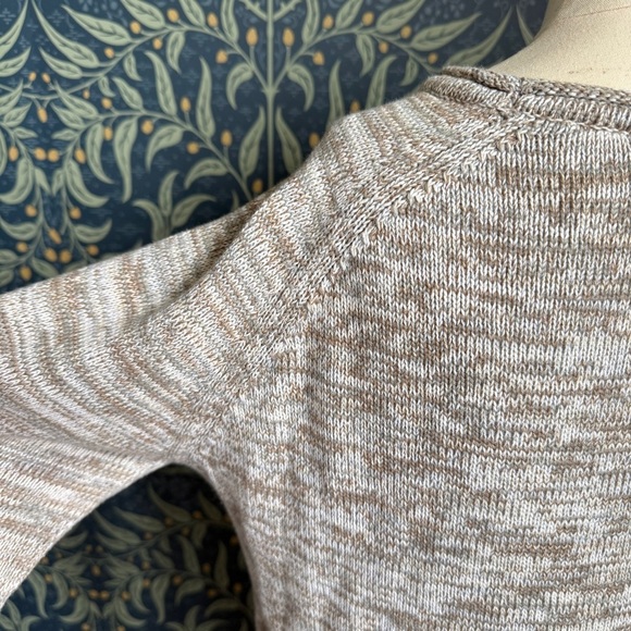 Jeanne Pierre Natural Beige Cotton Sweater - Picture 4 of 10